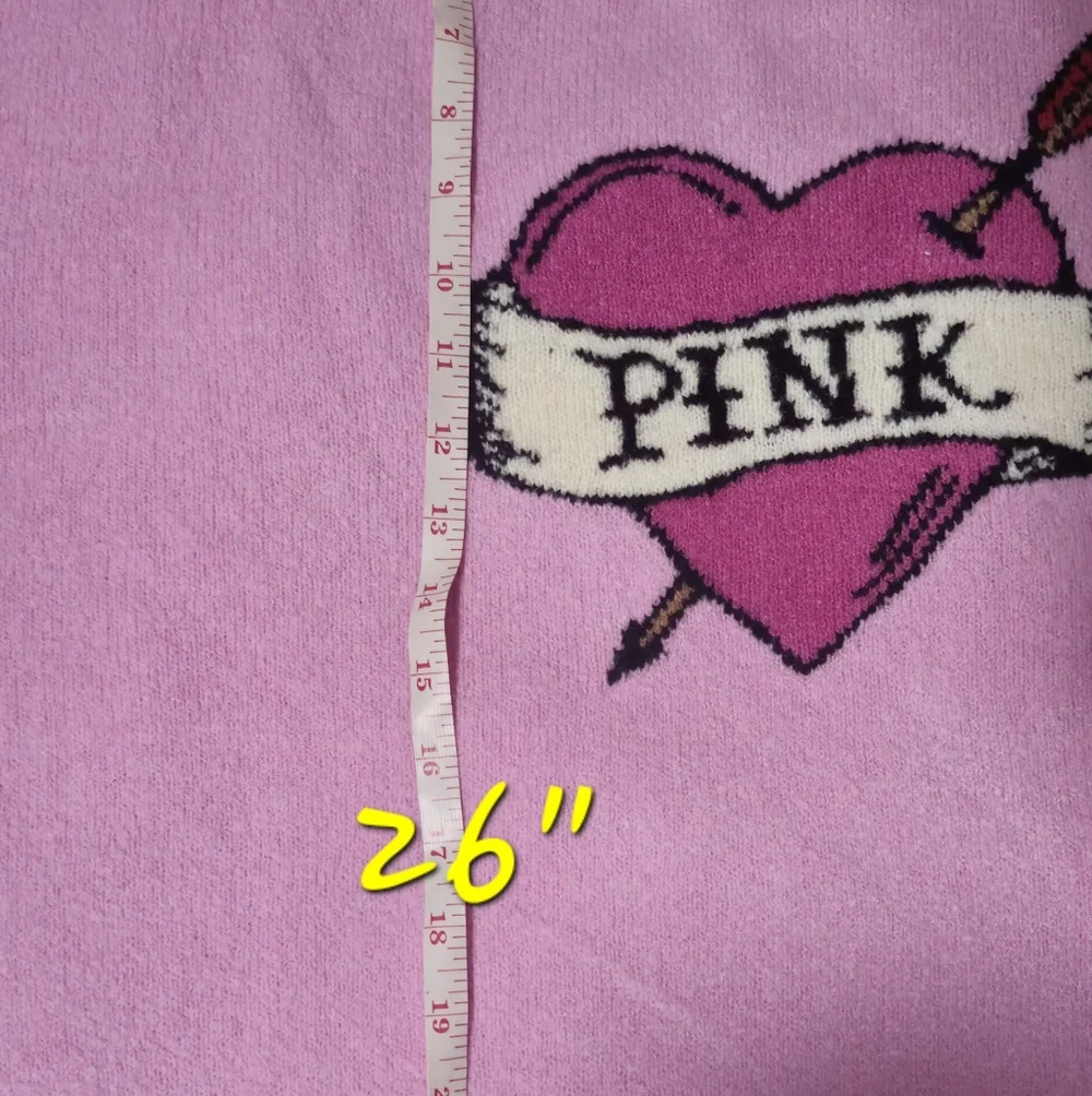 PINK VS Campus Knit Heart Sweater Size Large NWT - Picture 8 of 12